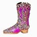 Purple Cowboy Boot Business Card Holder Stand Swarovski Crystals Blue Pink Copper FREE SHIP! Certificate of Authenticity