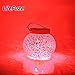LiteFuze Mosaic Glass Rechargeable Solar Lamp, Red
