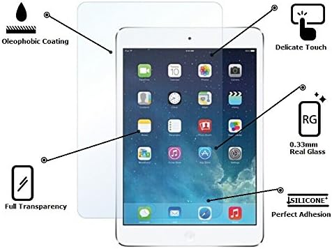 Raysun® Premium Ballistic Tempered Glass Screen Protector for Apple iPad Air iPad 4 iPad 3 iPad 2 iPad Mini iPad Mini Retina - 0.33mm 8-9h Hardness (iPad Mini/Mini Retina)