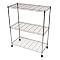 Seville Classics Chrome Mobile 3 Shelf Storage Unit