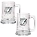Tampa Bay Lightning NHL 2pc 15oz Glass Tankard Set- Primary Logo by Great American Products