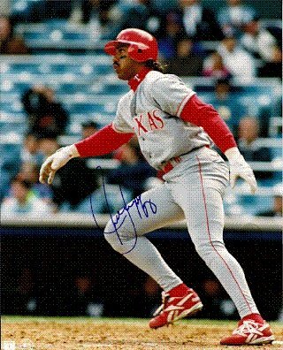 Autographed/Hand Signed 8x10 Photo Juan Gonzalez Texas Rangers