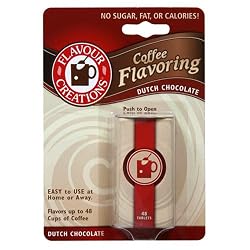 Flavour Creations Coffee Flavoring Tablets, Dutch Chocolate, 48-Count Dispensers (Pack of 6)