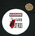 3 button / pin printed with welder - warning - uses large hot rods