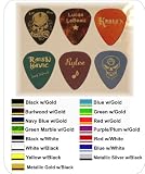 Six (6) Brand New Custom Personalized Engraved Guitar Picks