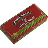 Crown Prince Flat Anchovies in Olive Oil, 2-Ounce Tins (Pack of 25)