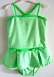 Toddler Girls 1 Pc Swimsuit with Skirted Bottom and Crisscross Top