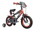 Hudora 10214 - Kinderfahrrad RS-3, Luftreifen 30,5 cm (12 Zoll) mit Stützrädern, schwarz / rot