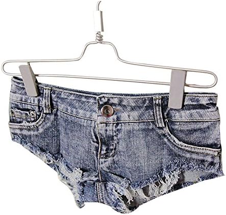 Syyeah Sexy Cut Off Low Waist Women Denim Jeans Shorts Short Mini Hot Pants (L)