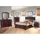 Hamilton/ Franklin Storage Bedroom Set (Merlot) (Queen) by Vaughan-Bassett