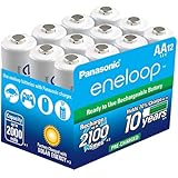 Panasonic BK-3MCCA12SA eneloop AA 2100 Cycle Ni-MH Pre-Charged Rechargeable Batteries (Pack 12)