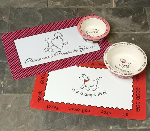 Evergreen Enterprises PVC Feeding Mat It’s A Dog’s Life