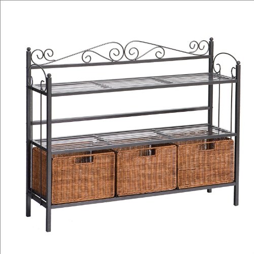 Southern Enterprises Newbridge Three Drawer Baker's Rack