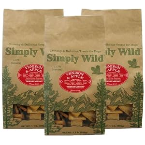 3-PACK Simply Wild Venison and Apple Dog Treats (3.3 lbs) by 