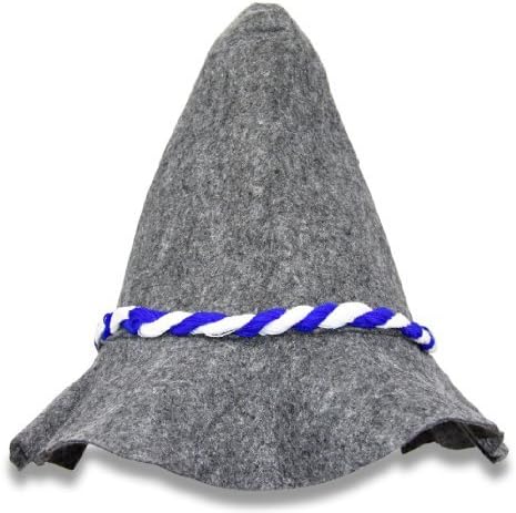 Seppel Kordel Oktoberfest Seppelhut Filzhut Trachten Hut Bayern Bayrisch blau weiss by NFP