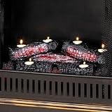 Southern Enterprises Resin Ember Tea Light Log Set