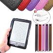 DURAGADGET Housse Etui Noir en Cuir V�ritable pour Kindle 4 : liseuse sans fil, Wi-Fi int�gr�, �cran 6 pouces (15cm), affichage encre �lectronique E-Ink (derni�re / nouvelle g�n�ration, septembre 2011) - format livre + Chargeur Secteur Bonus
