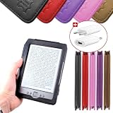 DURAGADGET Housse Etui Noir en Cuir V�ritable pour Kindle 4 : liseuse sans fil, Wi-Fi int�gr�, �cran 6 pouces (15cm), affichage encre �lectronique E-Ink (derni�re / nouvelle g�n�ration, septembre 2011) - format livre + Chargeur Secteur Bonuspar Duragadget