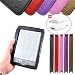 DURAGADGET Leder-Schutzhülle im Buch Stil + USB-Premium EU/DE Ladestecker für den Amazon Kindle 4, Wi-Fi, 6 E Ink Display, Neueste Generation 2011, schwarz