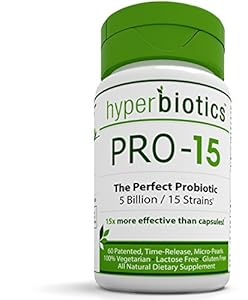 PRO-15: #1 Recommended Best Probiotic Supplement: 60 Once Daily Time Release Pearls - 15x More Effective than Capsules with Patented Delivery Technology - Easy to Swallow - Promotes Digestive System and Intestinal Health