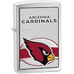 Zippo NFL Arizona Cardinals Lighter (Silver, 5 1/2 x 3 1/2 cm)