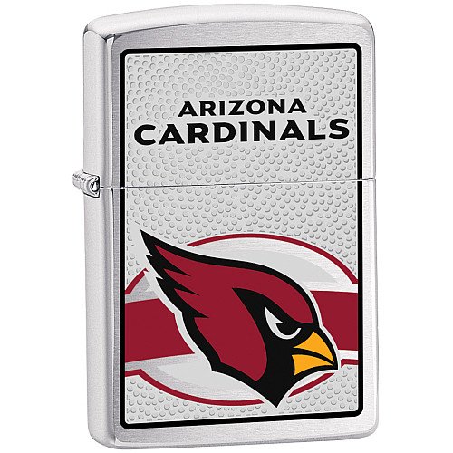 Zippo NFL Arizona Cardinals Lighter (Silver, 5 1/2 x 3 1/2 cm)
