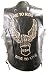 Men's Brown Leather Embossed Eagle Live to Ride Vest