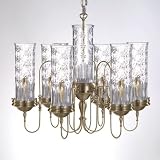 WATERFORD CRYSTAL MORGANA CHANDELIER 6 ARM - ANTIQUE BRASS FINISH