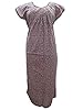 Kaftans Sapphire Blue Red Paisley Print Cotton Caftan Dresses L / M