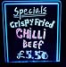 Flashing message display Neon Dry Erase LED writing Board menu sign
