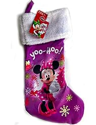 Home: Disneys 18" Full Printed Satin Christmas Stocking with Plush Cuff (Minnie Mouse) - Merry Momentum Brands