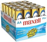 Maxell 723453 LR6 20MP AA Cell 20 Pack Brick Battery