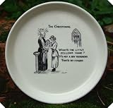 Review Staffordshire  / c1940s Comic Risque Hand Painted Ashtray Christening