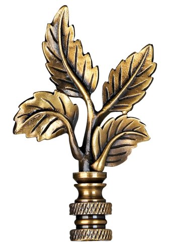 Antique Brass Finish Leaf Finial