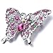 Pink Butterfly Swarovski Crystal Brooches And Pins