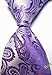 Group® New Purple Paisley Jacquard Woven Men's Tie Necktie