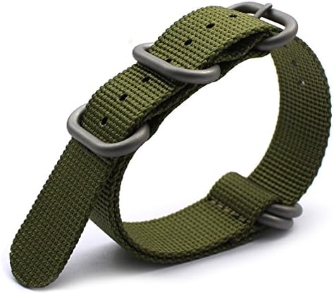 High Quality Zulu Watch Band Nato Strap Thick and Soft Nylon Material Heavy Duty(armygreen, 20mm)