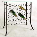 25 Bottle Wine Rack/Server Metal Finish: Aged Iron