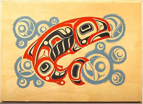 Smoked Salmon Bubbles Design on Box Natural Style, 4 oz by Alaska Smokehouse