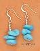 Sterling Silver Stacked Triple Turquoise Nuggets Earrings On French Wire S