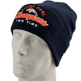 Reebok Denver Broncos Two Time Super Bowl Champions Commemorative Knit Beanie