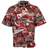 Reyn Spooner St Louis Cardinals Red Hawaiian MLB Scenic Button-up T-shirt