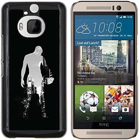Basketball City - Aluminum Metal&amp;Hard Plastic Back Case Cover - Black - HTC One M9+ / M9 Plus (Not M9)