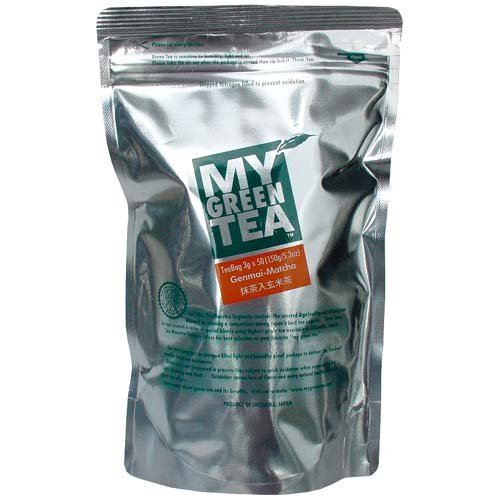 MyGreenTea - 50 Premium Genmai Matcha Pyramid Teabags 50x3g by MyGreenTea