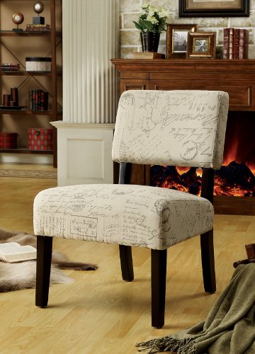 Margo Script Fabric Accent Chair from FurnitureMaxx
