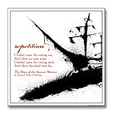 Literary Technique: Repetition English Literature Poster featuring a quote from "The Rime of the Ancient Mariner" by Samuel Taylor Coleridge. Eco-friendly, Laminated Educational Art Print