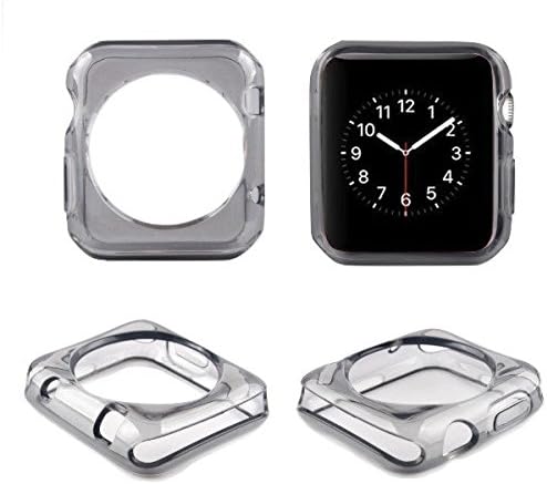 Apple iWatch 42mm Smoked Grey Ultra Thin Bumper Case Protector Cover TPU Plastic - Laser Cut to perfection - Slim like Slim Shady - As Thin as Wheat Thins(its actually thinner) - Low Margins (Grey 42mm)