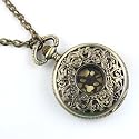 Vintage Looking Locket Watch Pendant with Chain
