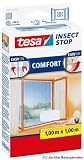 Tesa 55667-20-00 Fliegengitter wei&szlig; 100 x 100 / Comfort-Fenster