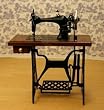 Miniature Vintage Look Sewing Machine with Moving Needle